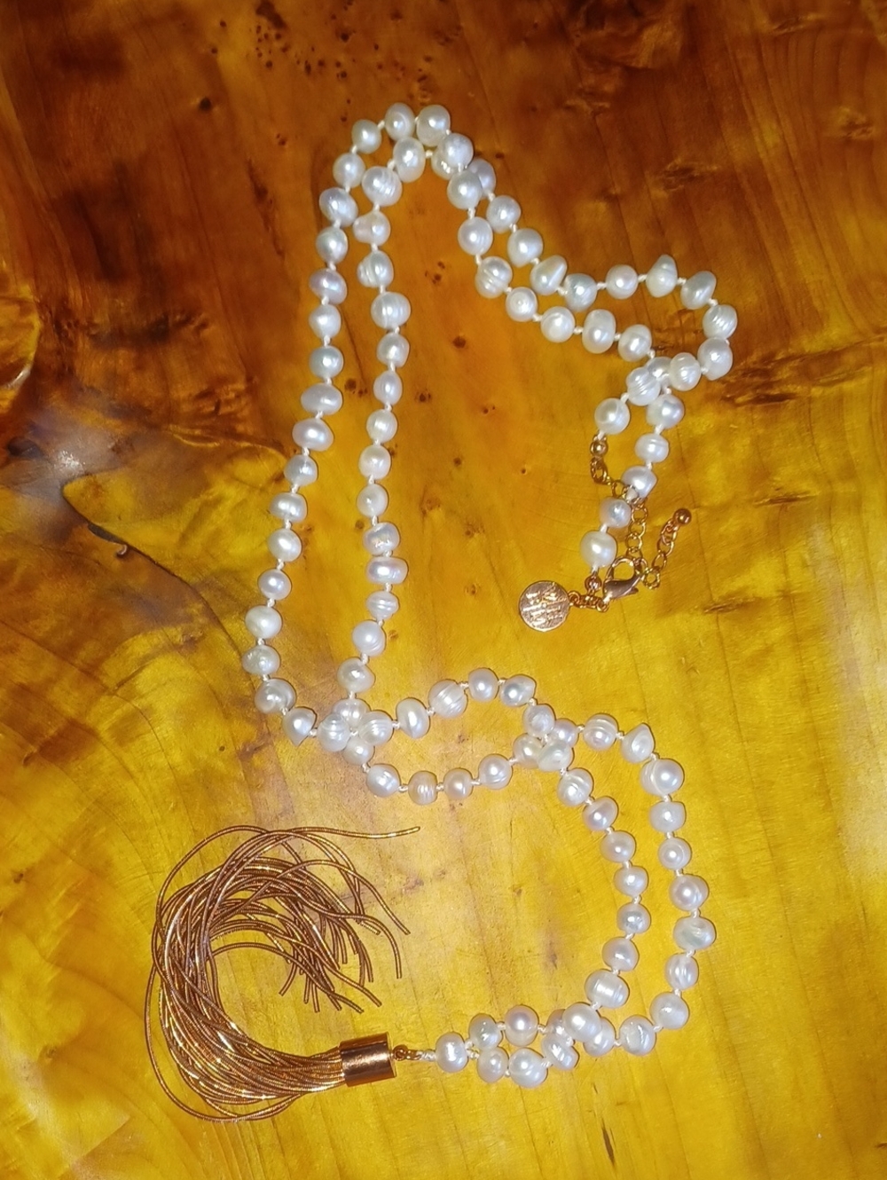 White House Black Market Genuine Freshwater Pearl Tassel Necklace - 27.5"